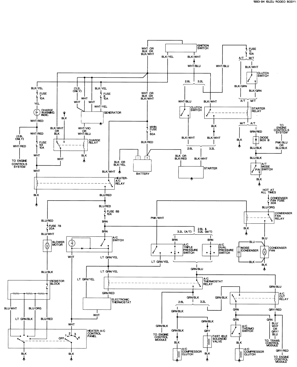 1993 Isuzu Pickup and Amigo Electrical Troubleshooting Manual 93 Wiring Diagrams