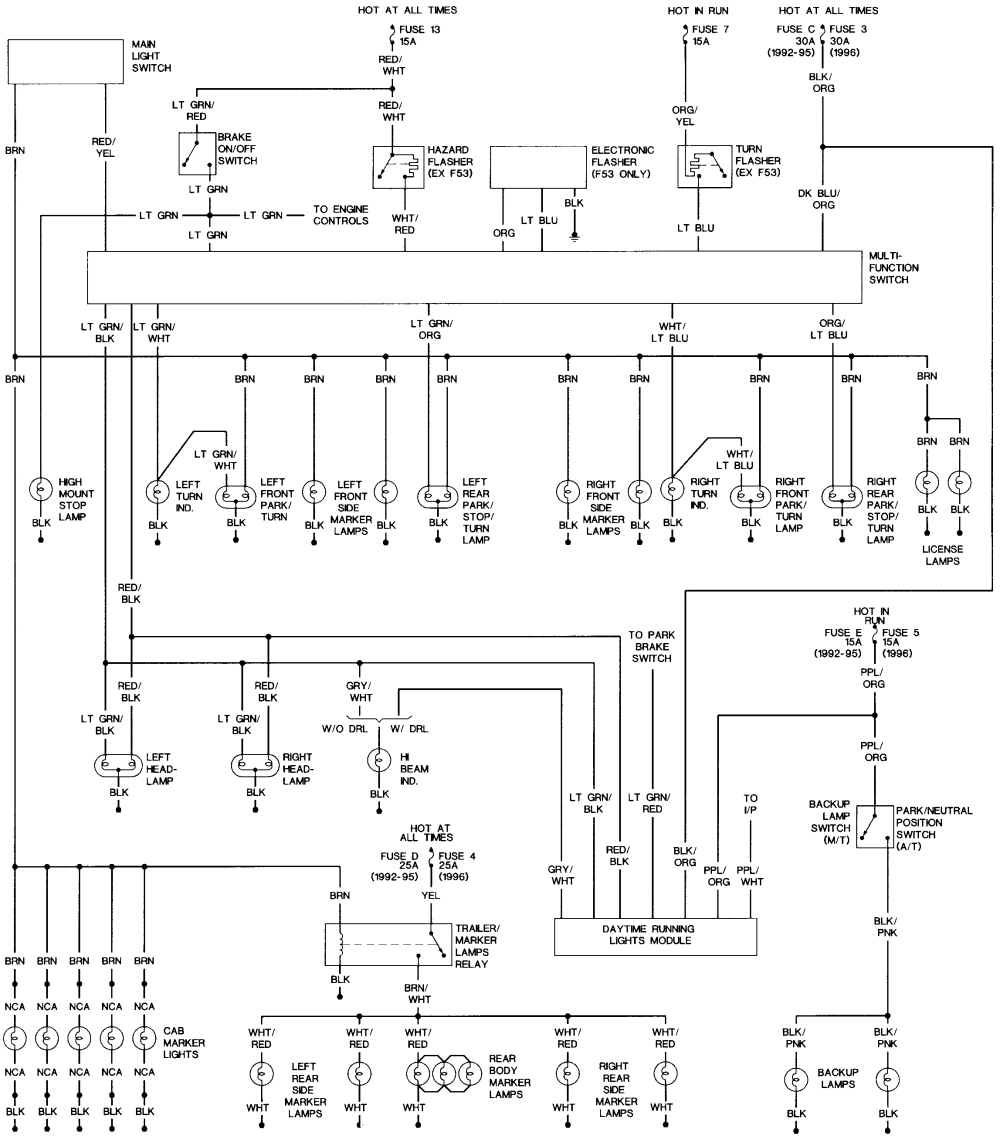 1992 Ford F 150 Wiring Diagram Lights Schematic Wiring Diagram