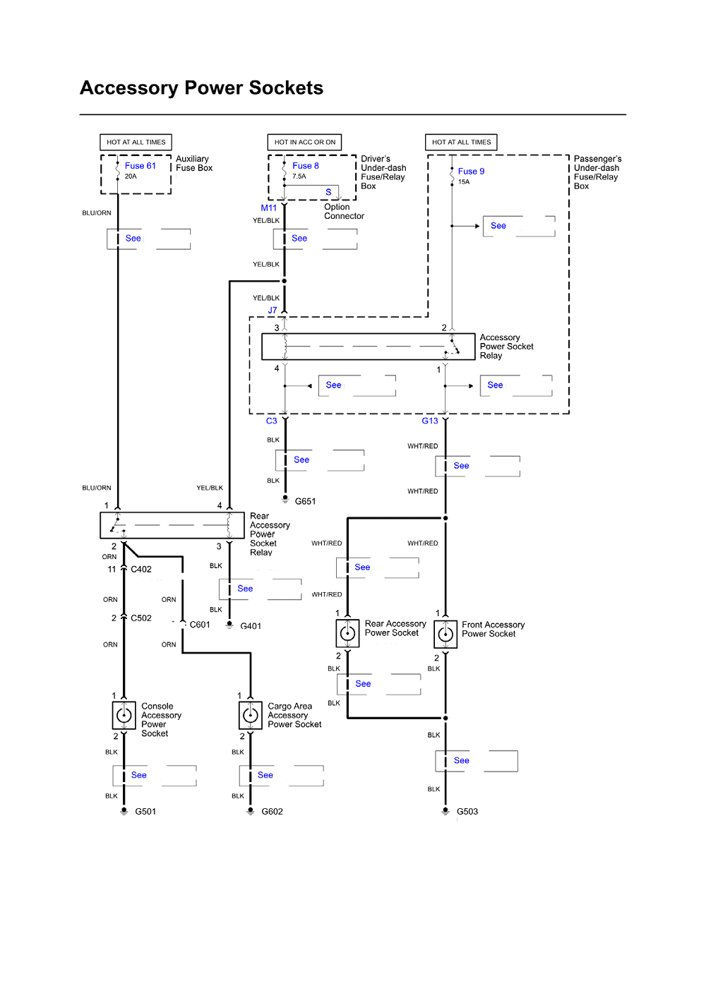 Honda pilot power outlet problems