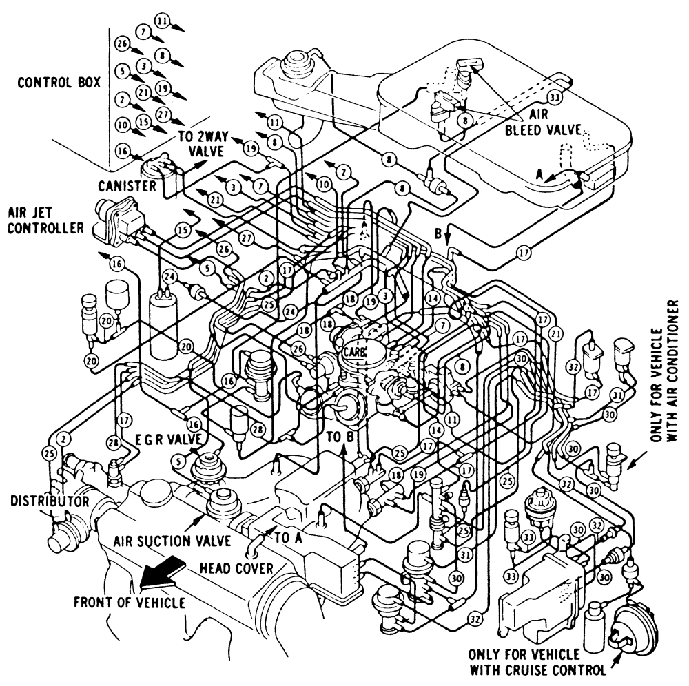 1989 Honda vacuum hose diagram