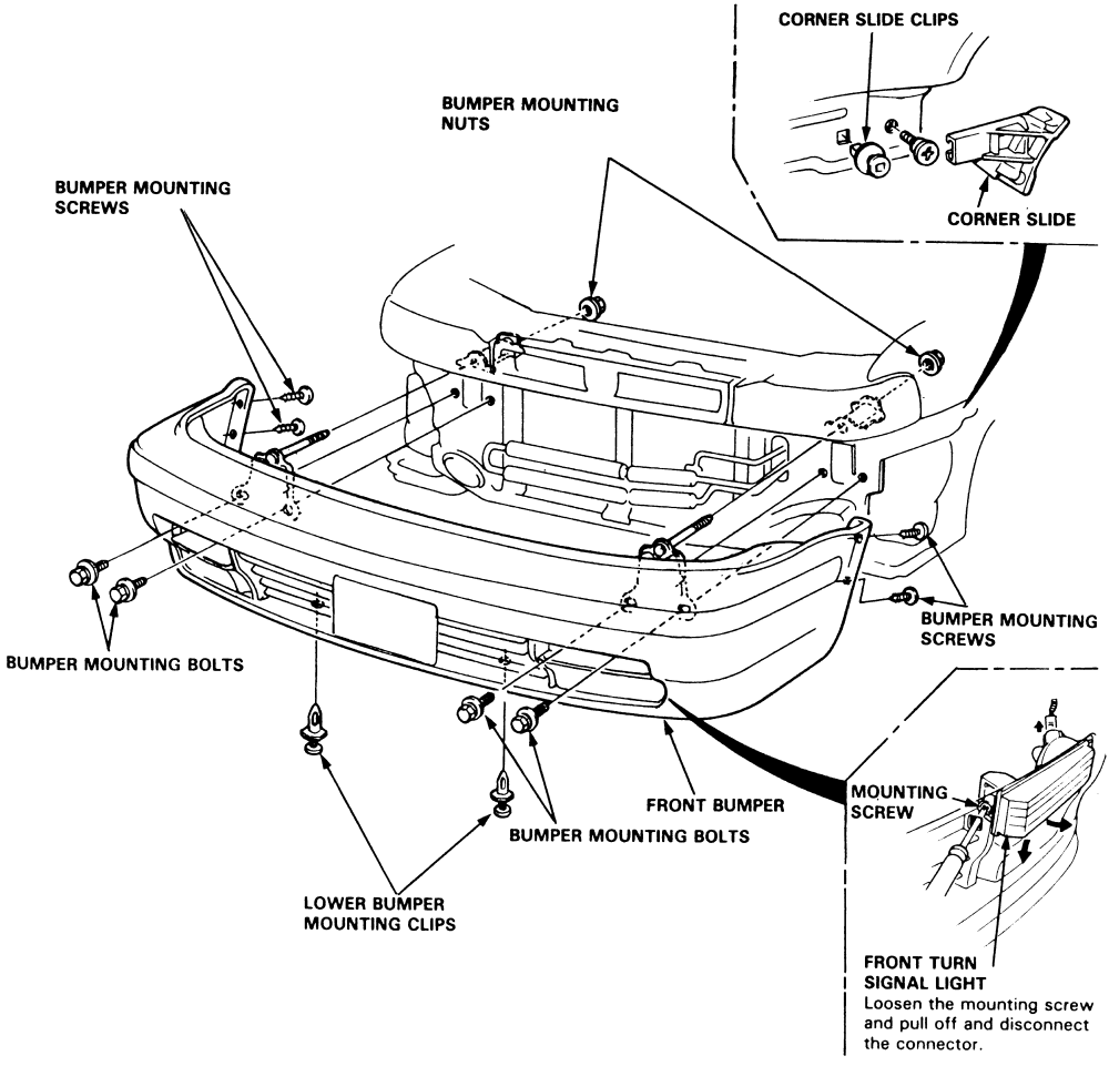 1991 Honda accord headlight assembly