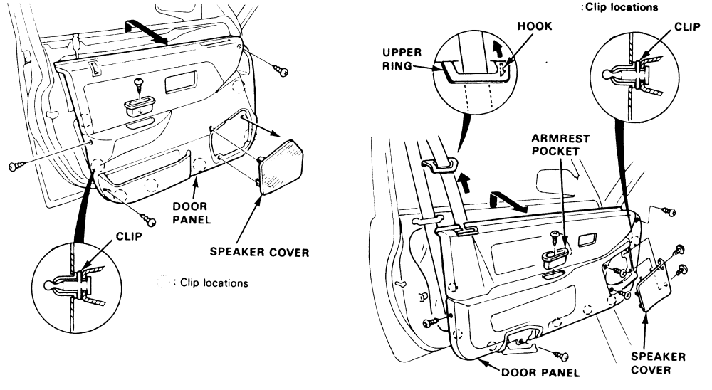 How to remove door panel 1990 honda accord diagram #6