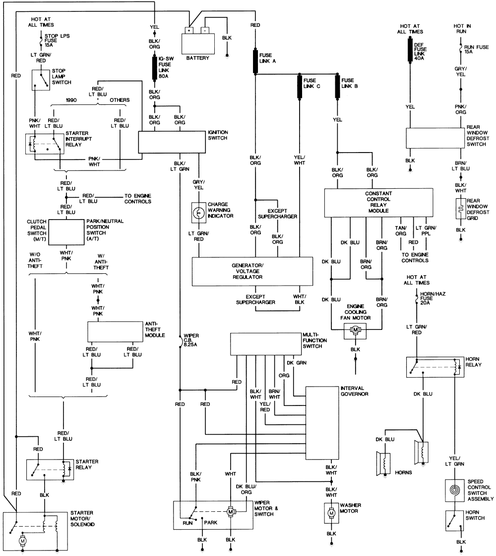 need engine bay wiring diagram for a 1989 ford thunderbird