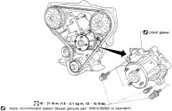 1990 Nissan maxima water pump repair diagram #3