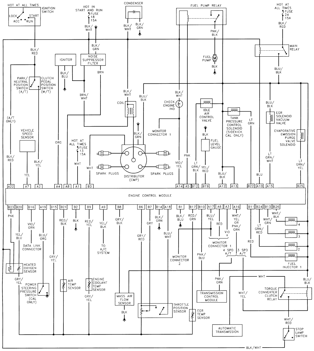 I Need A Wiring Diagram For A 1992 Geo Tracker 4x4 5 Speed