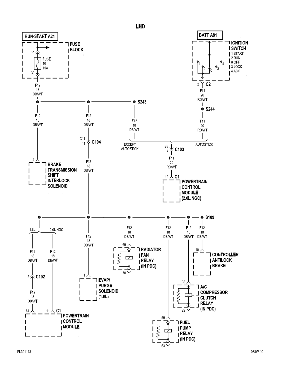 03 dodge neon keeps blowing number 10 fuse for LDP, ENG RLYS, ENG MOD, BSI?